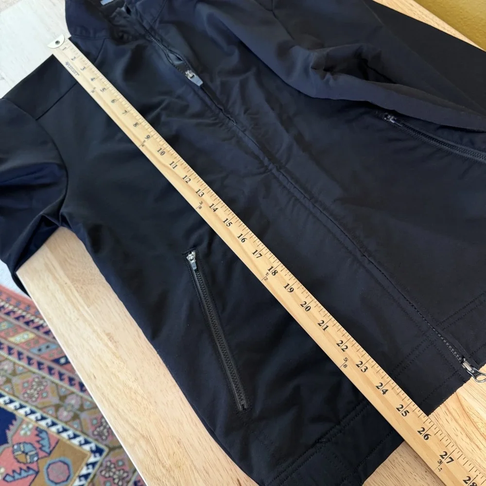 Swrve Cycling Track Jacket Mens S Midweight Black Softshell 4-Way Stretch Zip Up